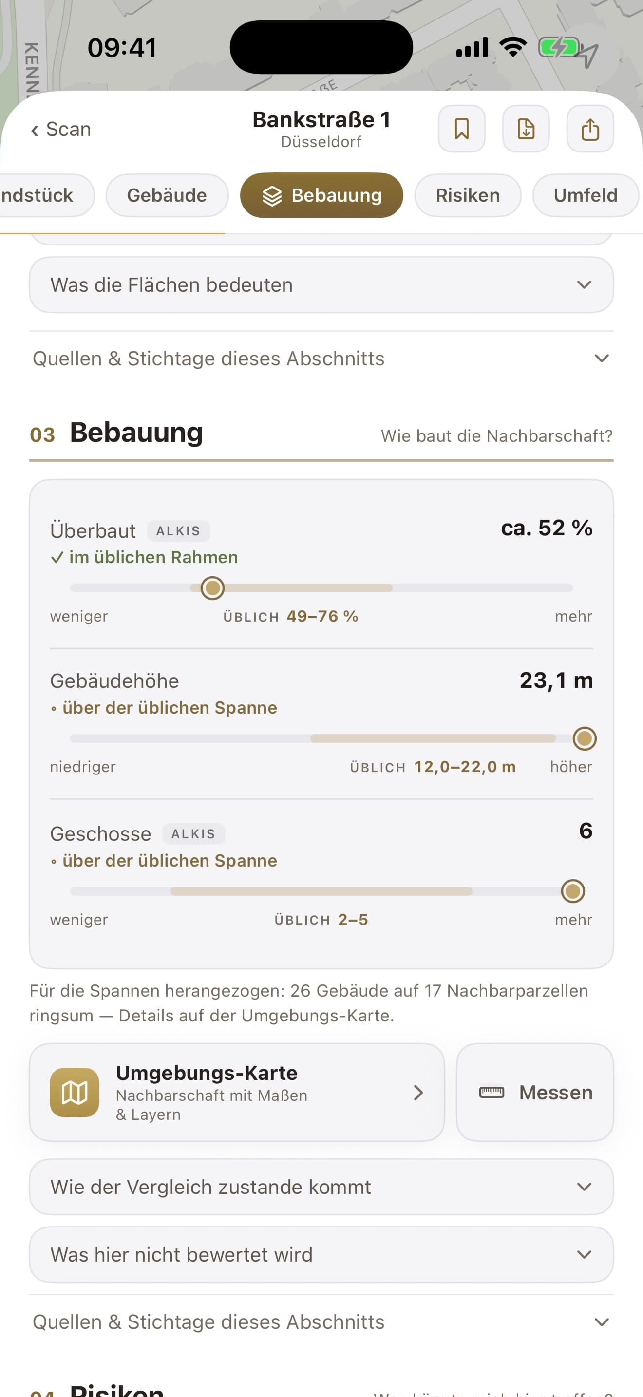 Bericht, Abschnitt 03 Bebauung